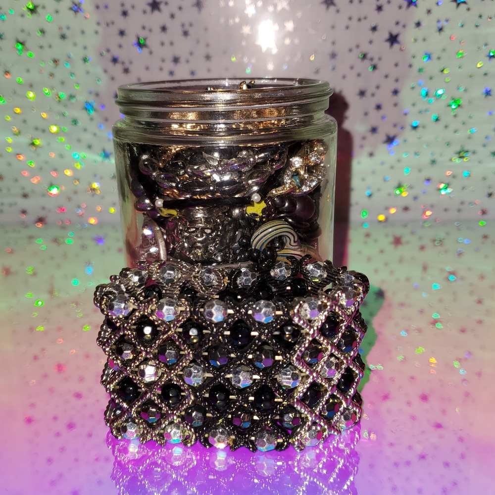 Goth themed jewelry jar